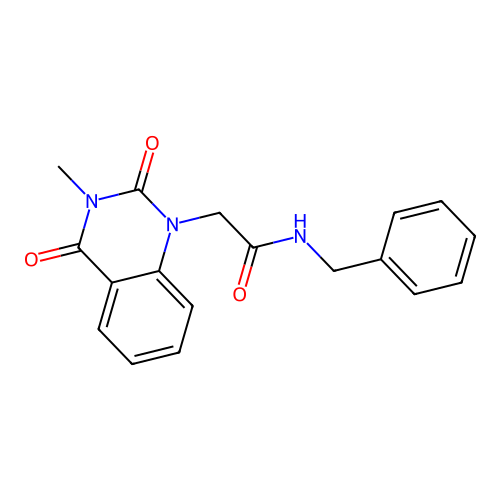 N-benzyl-2-(3-methyl-2,4-dioxo-3,4-dihydroquinazolin-1(2H)-yl)acetamide structure