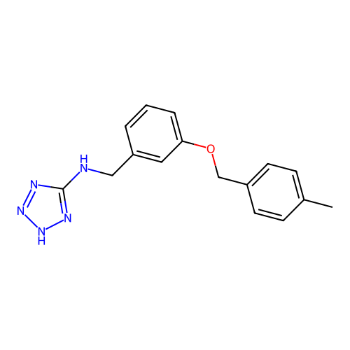 N-{3-[(4-methylbenzyl)oxy]benzyl}-N-(2H-tetraazol-5-yl)amine structure