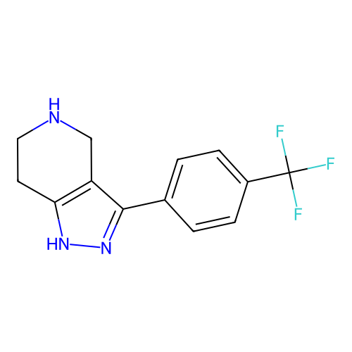 3-[4-(trifluoromethyl)phenyl]-4,5,6,7-tetrahydro-1H-pyrazolo[4,3-c]pyridine structure