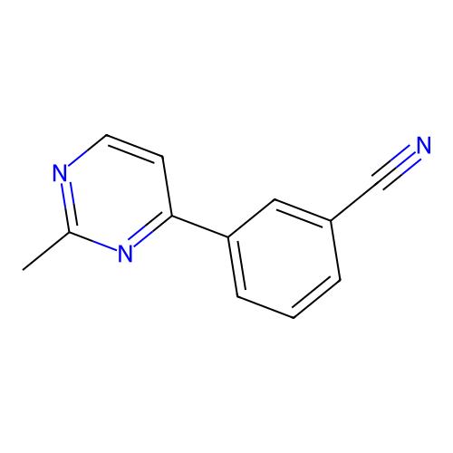 3-(2-Methylpyrimidin-4-yl)benzonitrile structure