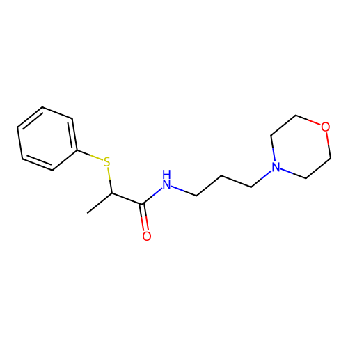 N-[3-(morpholin-4-yl)propyl]-2-(phenylsulfanyl)propanamide structure