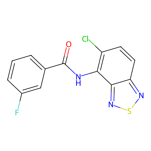 N-(5-chloro-2,1,3-benzothiadiazol-4-yl)-3-fluorobenzamide structure