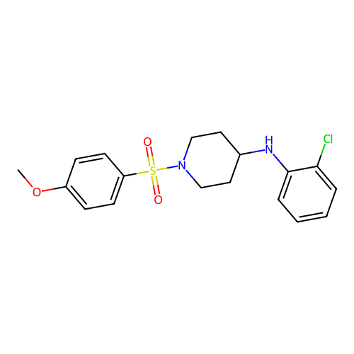N-(2-chlorophenyl)-1-(4-methoxyphenyl)sulfonylpiperidin-4-amine structure