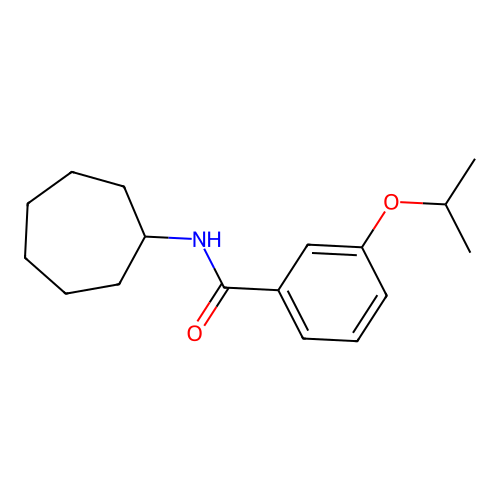 N-cycloheptyl-3-propan-2-yloxybenzamide structure