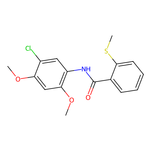 N-(5-chloro-2,4-dimethoxyphenyl)-2-methylsulfanylbenzamide structure
