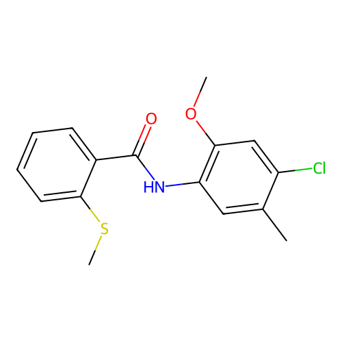 N-(4-Chloro-2-methoxy-5-methylphenyl)-2-(methylthio)benzamide structure