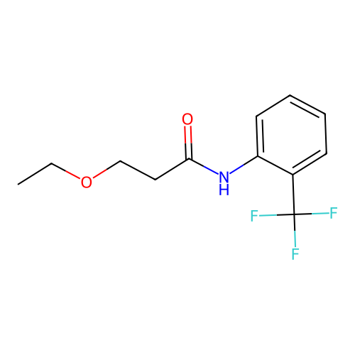 3-ethoxy-N-[2-(trifluoromethyl)phenyl]propanamide structure