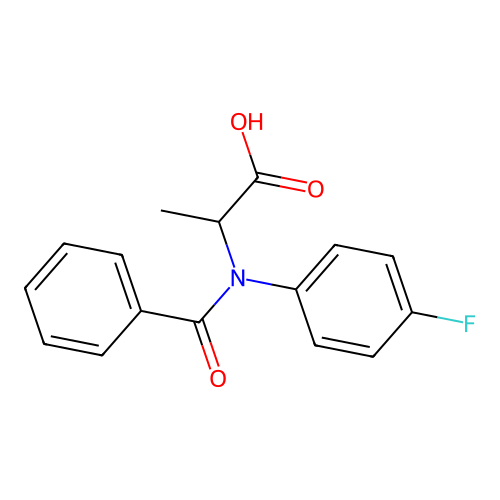 2-(Benzoyl-4-fluoroanilino)propanoic acid structure