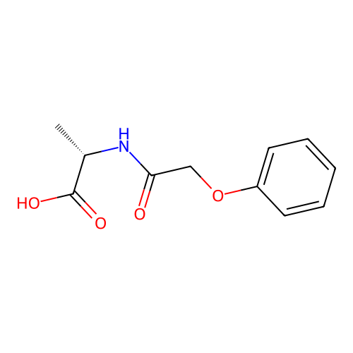 (2S)-2-[(phenoxyacetyl)amino]propanoic acid structure