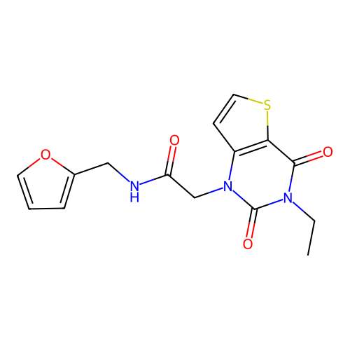2-(3-ethyl-2,4-dioxothieno[3,2-d]pyrimidin-1-yl)-N-(furan-2-ylmethyl)acetamide structure