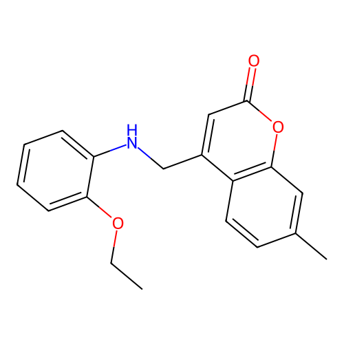 4-[(2-Ethoxyanilino)methyl]-7-methylchromen-2-one structure