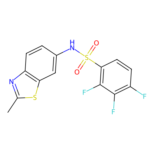 2,3,4-trifluoro-N-(2-methyl-1,3-benzothiazol-6-yl)benzenesulfonamide structure