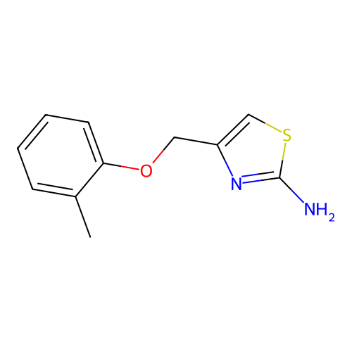 4-[(2-Methylphenoxy)methyl]-1,3-thiazol-2-amine structure