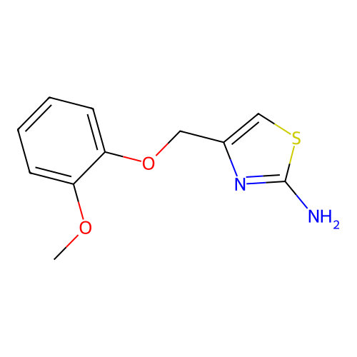4-[(2-Methoxyphenoxy)methyl]-1,3-thiazol-2-amine structure