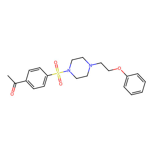 1-[4-[4-(2-Phenoxyethyl)piperazin-1-yl]sulfonylphenyl]ethanone structure