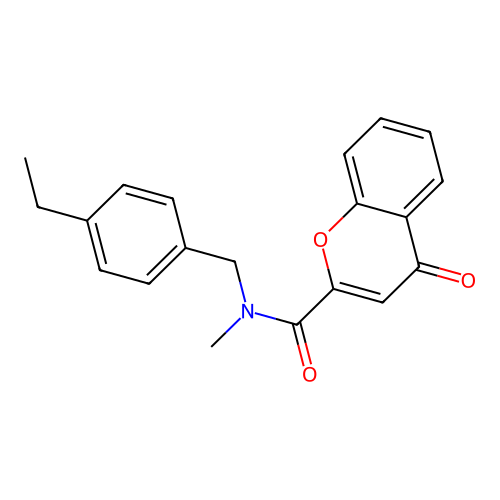 N-[(4-ethylphenyl)methyl]-N-methyl-4-oxochromene-2-carboxamide structure