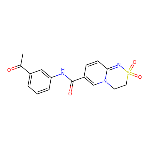 N-(3-acetylphenyl)-2,2-dioxo-3,4-dihydropyrido[2,1-c][1,2,4]thiadiazine-7-carboxamide structure