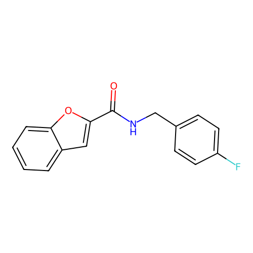 N-[(4-fluorophenyl)methyl]-1-benzofuran-2-carboxamide structure
