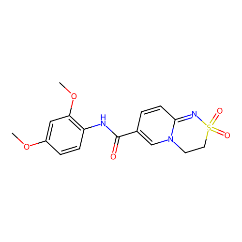 N-(2,4-Dimethoxyphenyl)-2,2-dioxo-3,4-dihydro-2H-2lambda~6~-pyrido[2,1-c][1,2,4]thiadiazine-7-carboxamide structure