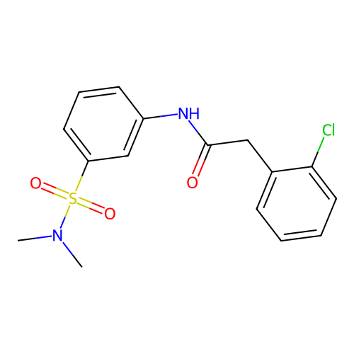 2-(2-chlorophenyl)-N-[3-(dimethylsulfamoyl)phenyl]acetamide structure