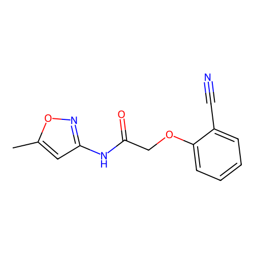 2-(2-cyanophenoxy)-N-(5-methyl-1,2-oxazol-3-yl)acetamide structure