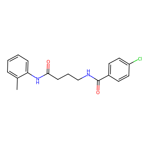 4-chloro-N-[4-(2-methylanilino)-4-oxobutyl]benzamide structure