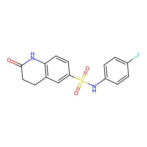 N-(4-fluorophenyl)-2-oxo-3,4-dihydro-1H-quinoline-6-sulfonamide structure