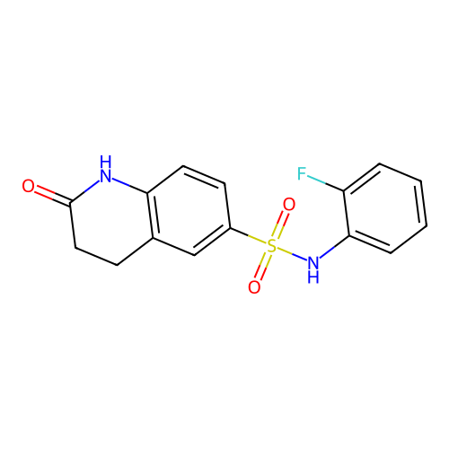 N-(2-fluorophenyl)-2-oxo-1,2,3,4-tetrahydroquinoline-6-sulfonamide structure
