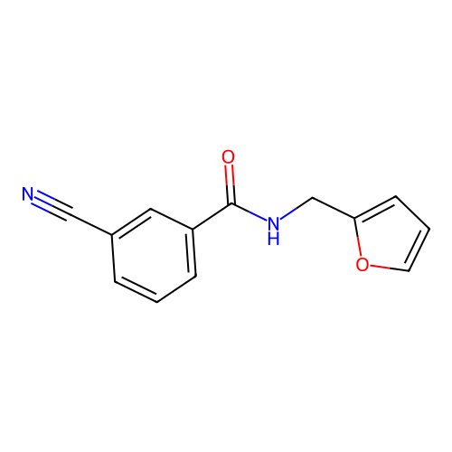 3-cyano-N-(furan-2-ylmethyl)benzamide structure