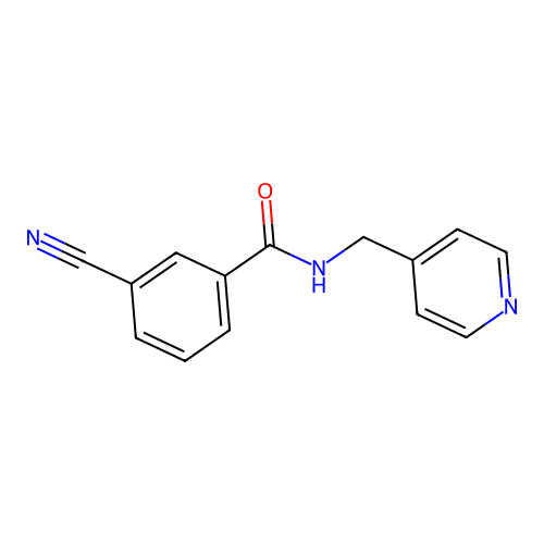3-cyano-N-(pyridin-4-ylmethyl)benzamide structure