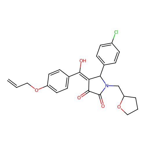 5-(4-chlorophenyl)-3-hydroxy-1-[(oxolan-2-yl)methyl]-4-[4-(prop-2-en-1-yloxy)benzoyl]-2,5-dihydro-1H-pyrrol-2-one structure