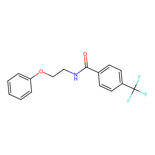 N-(2-phenoxyethyl)-4-(trifluoromethyl)benzamide structure