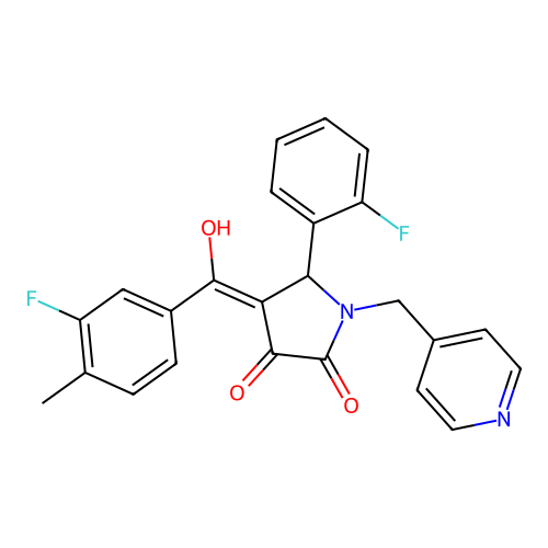 4-(3-fluoro-4-methylbenzoyl)-5-(2-fluorophenyl)-3-hydroxy-1-[(pyridin-4-yl)methyl]-2,5-dihydro-1H-pyrrol-2-one structure