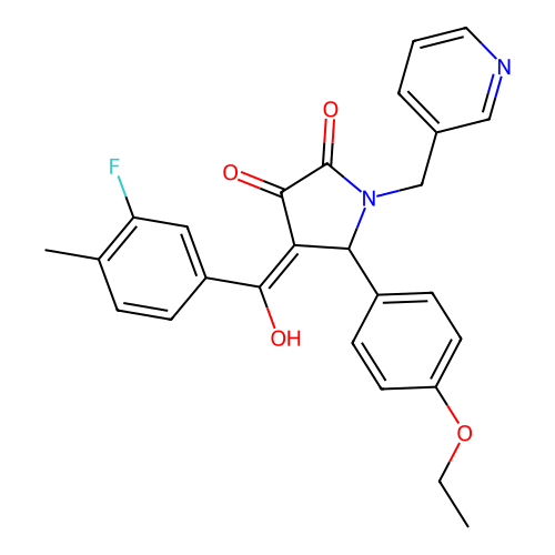 5-(4-ethoxyphenyl)-4-(3-fluoro-4-methylbenzoyl)-3-hydroxy-1-[(pyridin-3-yl)methyl]-2,5-dihydro-1H-pyrrol-2-one structure