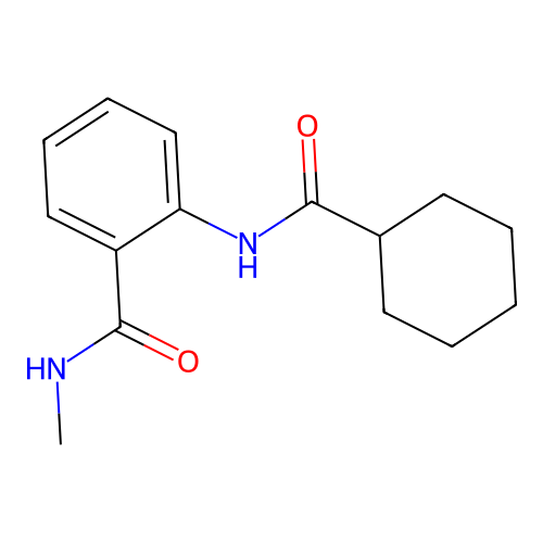 2-[(cyclohexylcarbonyl)amino]-N-methylbenzamide structure