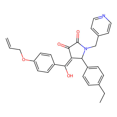 5-(4-ethylphenyl)-3-hydroxy-4-[4-(prop-2-en-1-yloxy)benzoyl]-1-[(pyridin-4-yl)methyl]-2,5-dihydro-1H-pyrrol-2-one structure