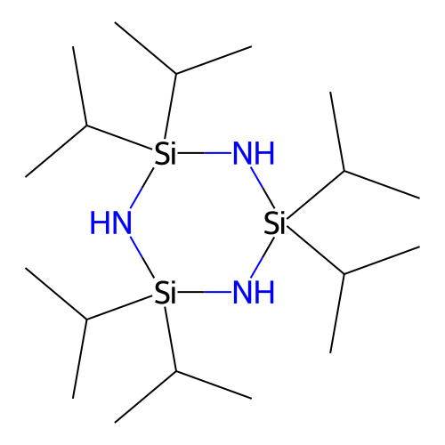 2,2,4,4,6,6-Hexa(propan-2-yl)-1,3,5,2,4,6-triazatrisilinane structure