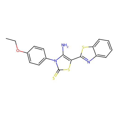 4-amino-5-(1,3-benzothiazol-2-yl)-3-(4-ethoxyphenyl)-1,3-thiazole-2(3H)-thione structure