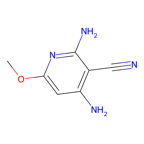 2,4-Diamino-6-methoxy-3-pyridincarbonitril structure
