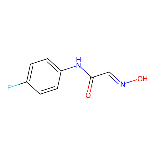 N-(4-fluorophenyl)-2-(N-hydroxyimino)acetamide structure