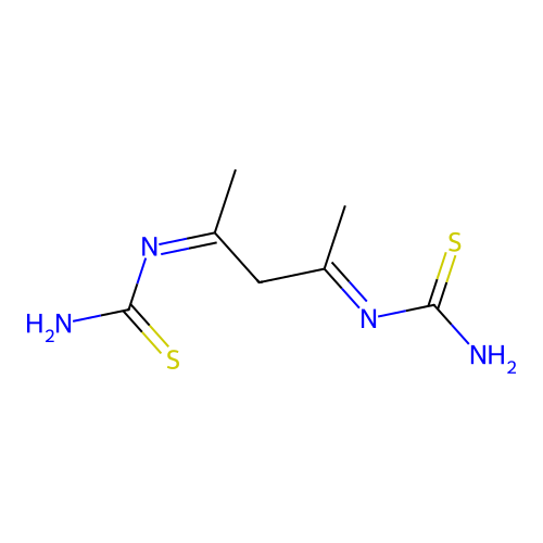 4-Carbamothioyliminopentan-2-ylidenethiourea structure