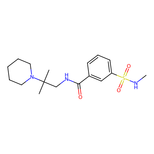 N-(2-methyl-2-piperidin-1-ylpropyl)-3-(methylsulfamoyl)benzamide structure