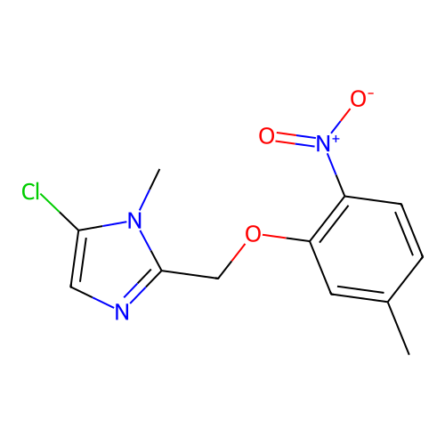 5-Chloro-1-methyl-2-[(5-methyl-2-nitrophenoxy)methyl]imidazole structure