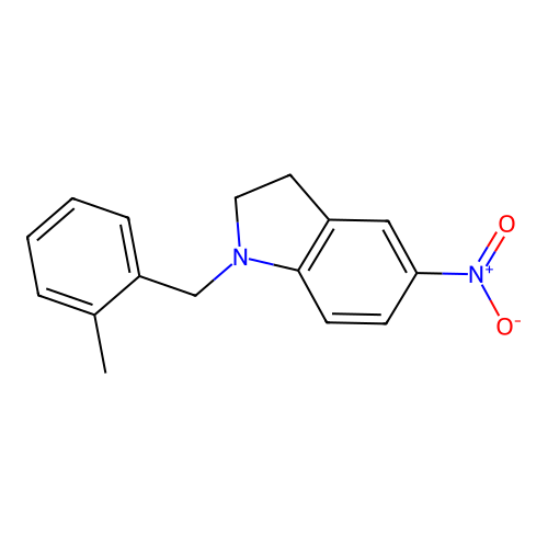1-[(2-Methylphenyl)methyl]-5-nitro-2,3-dihydroindole structure