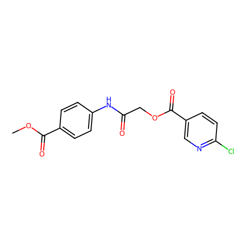 [2-(4-Methoxycarbonylanilino)-2-oxoethyl] 6-chloropyridine-3-carboxylate structure