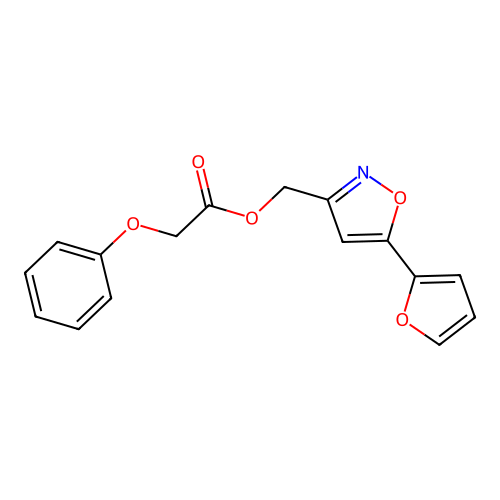 [5-(Furan-2-yl)-1,2-oxazol-3-yl]methyl 2-phenoxyacetate structure