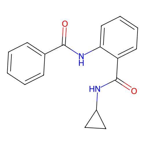 2-benzamido-N-cyclopropylbenzamide structure