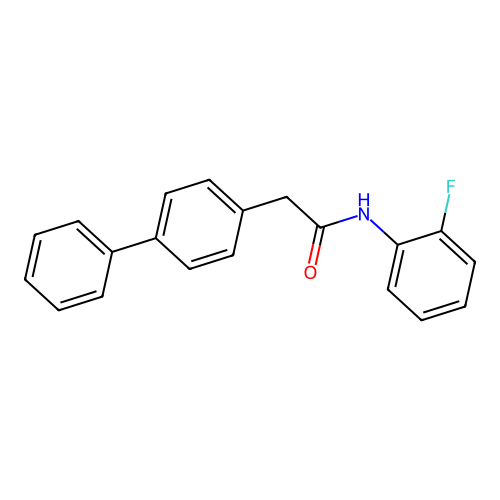 2-[1,1'-biphenyl]-4-yl-N-(2-fluorophenyl)acetamide structure