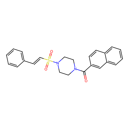 1-(Naphthalene-2-carbonyl)-4-(2-phenylethenesulfonyl)piperazine structure