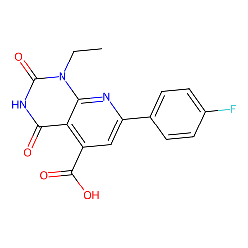 1-Ethyl-7-(4-fluorophenyl)-2,4-dioxopyrido[2,3-d]pyrimidine-5-carboxylic acid structure